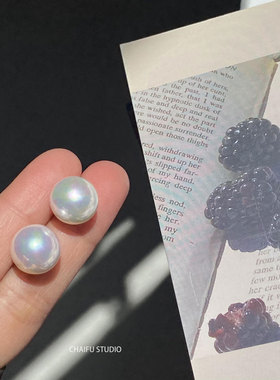 INS高级感气质梦幻名媛珍珠耳钉