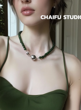 新中式国风猫眼石串珠项链