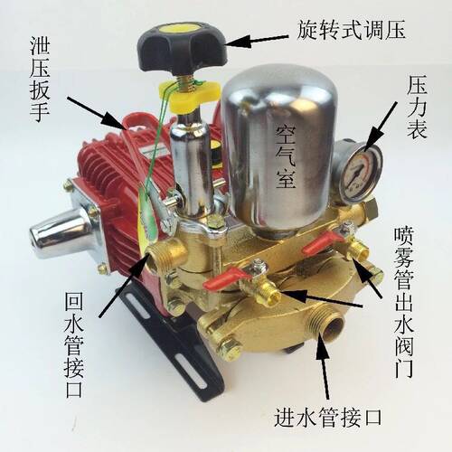 26/60型三缸柱塞泵调压阀总成打药机喷雾器农用园林高压泵配件 - 图2