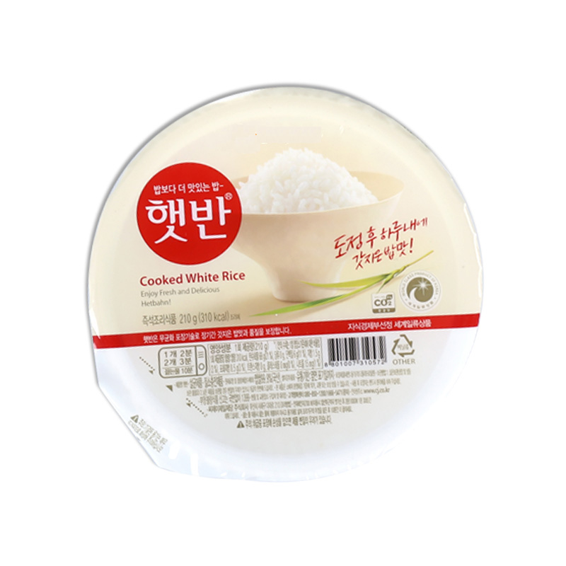 韩国进口食品CJ希杰微波炉白米饭贡米方便速食香米饭200g*6盒 - 图2