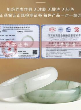 纯天然天山翠玉手镯女款保真飘花玉石手镯带礼盒天然石英岩玉