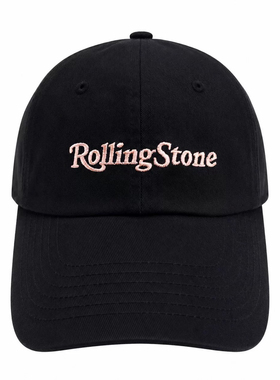 RollingStone刺绣棒球帽 Jennie虞书欣明星同款软顶鸭舌帽显脸小