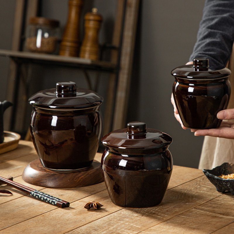 中式陶瓷带盖耐高温猪油罐无孔辣椒油罐油泼辣子罐厨房盐罐储料罐,淘宝优惠券,粉丝福利购,淘宝优惠卷