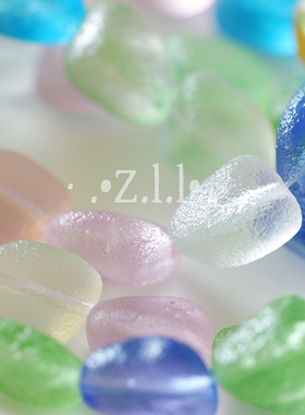 仿拒马河古法水蚀琉璃diy散珠
