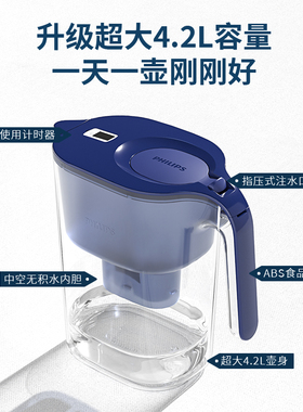 飞利浦净水壶家用净水器去水垢