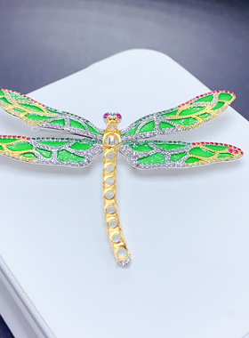 925银三色吊坠空托椭圆形