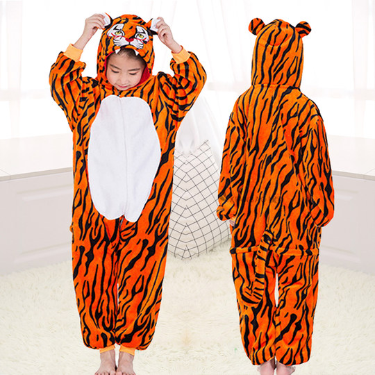 幼儿园角色扮演服装动物衣服女童跳跳虎衣服男童老虎睡衣儿童连体