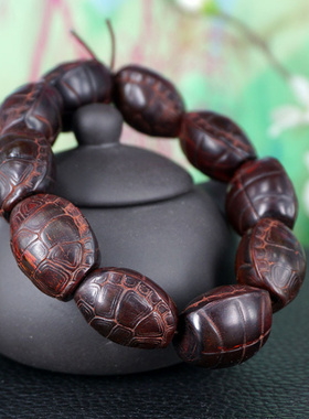 藏式天然西藏老牦牛角雕刻富甲天