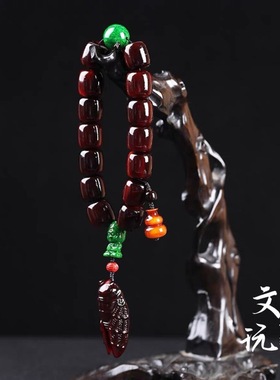 藏式牦牛角文玩手串男盘玩牛角手