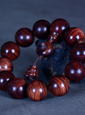 老挝黄花梨印尼紫檀柳佛珠沉水手