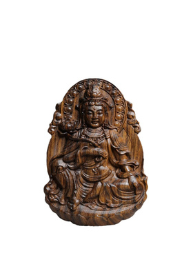 工厂店沉香木雕度母木牌双面雕刻