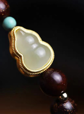 金星小叶紫檀手串情侣款手链女檀