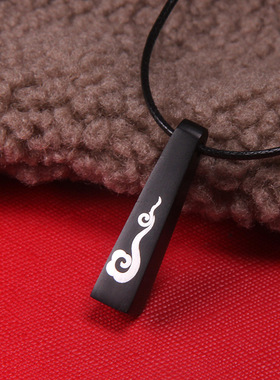 黑檀木镶银祥云吊坠紫光檀镶嵌云