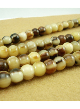 藏式花色白牦牛角藏式苹果珠隔珠