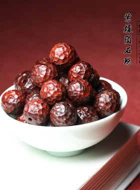 厂家批发紫檀陨石纹圆珠散珠diy