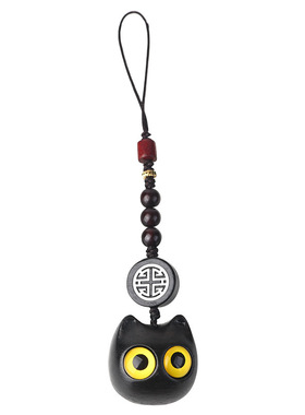 创意黑檀木猫咪汽车钥匙扣挂件可