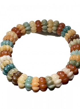 直播爆款白玉菩提根炭烧猫爪手串