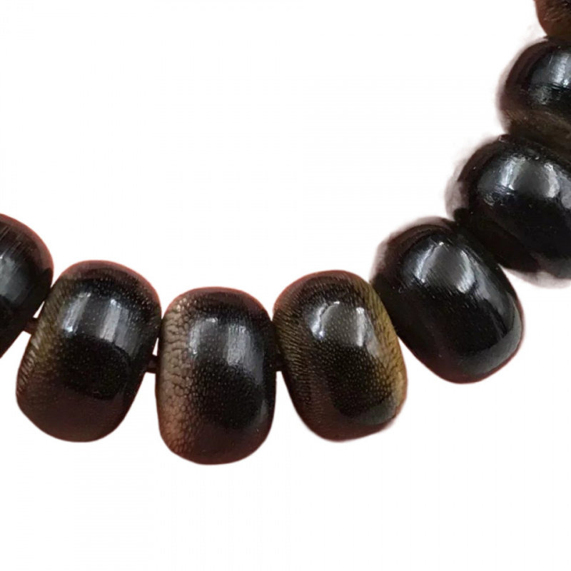 文玩收藏真品黑驴蹄子单圈手串手链佛珠念珠吊坠手把件无事牌 - 图2