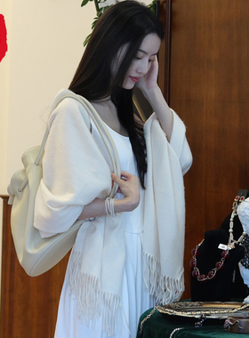 织锦楼冬季羊绒女大礼盒装围巾