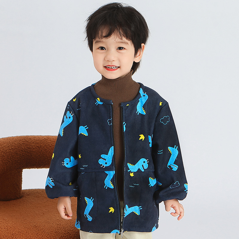 Autumn and winter children's style corduroy anti-dirty blouse