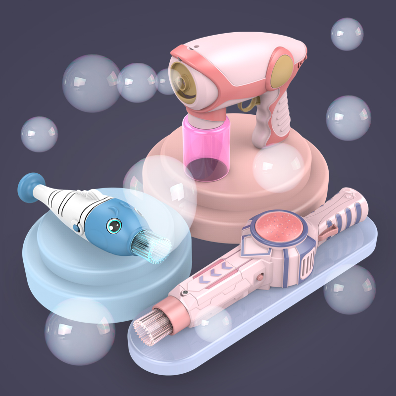 优贝玩具专营店烟雾泡泡机器弹力枪棒少女心水大吹泡泡ins网红同款电动儿童玩具2