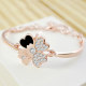 Rose gold four-leaf clover multi-layer fashion style fresh bracelet
