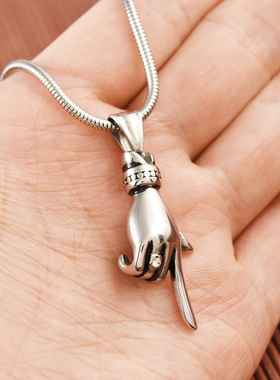 个性钛钢项链男士锁骨男生挂件