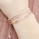 Rose gold four-leaf clover multi-layer fashion style fresh bracelet