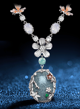 民族风女欧美复古挂件搭配项链