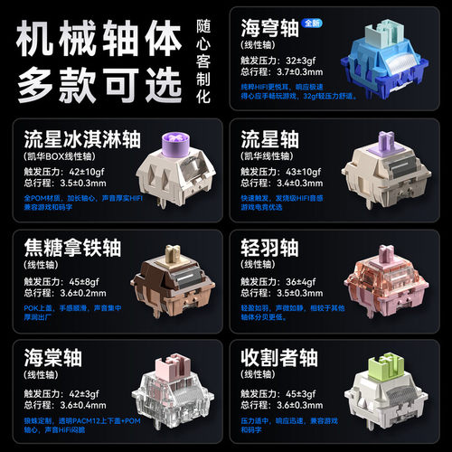 狼蛛F87ProV2机械键盘无线客制化三模电脑游戏电竞专用蓝牙静音 - 图3