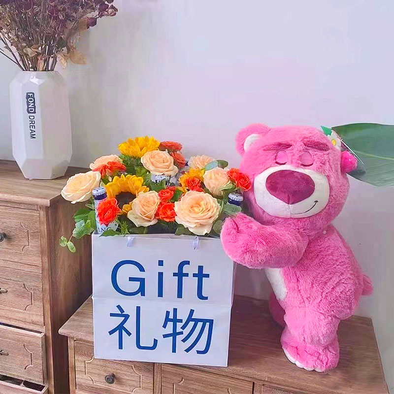 啤酒花盒花束包装花桶创意刮 乐烟花制作实用diy礼物生日材料男生