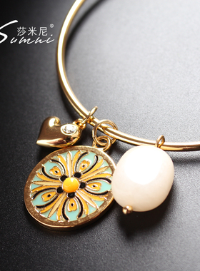 sumni莎米尼珐琅滴釉彩绘手镯