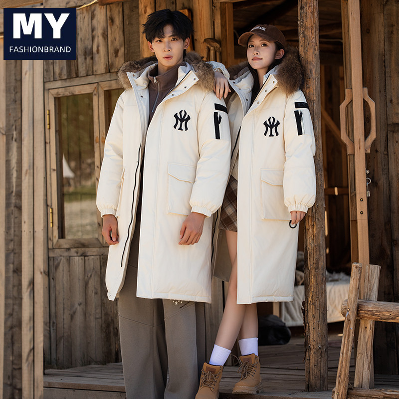 【张老师专享】MY正品2024冬季新款情侣羽绒服短款大毛领男女同款