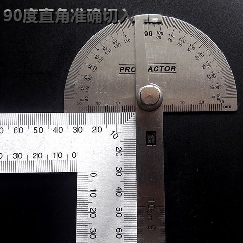 波斯角度尺不锈钢量角器多功能360度旋转数显角尺半圆盘规测关节 - 图1