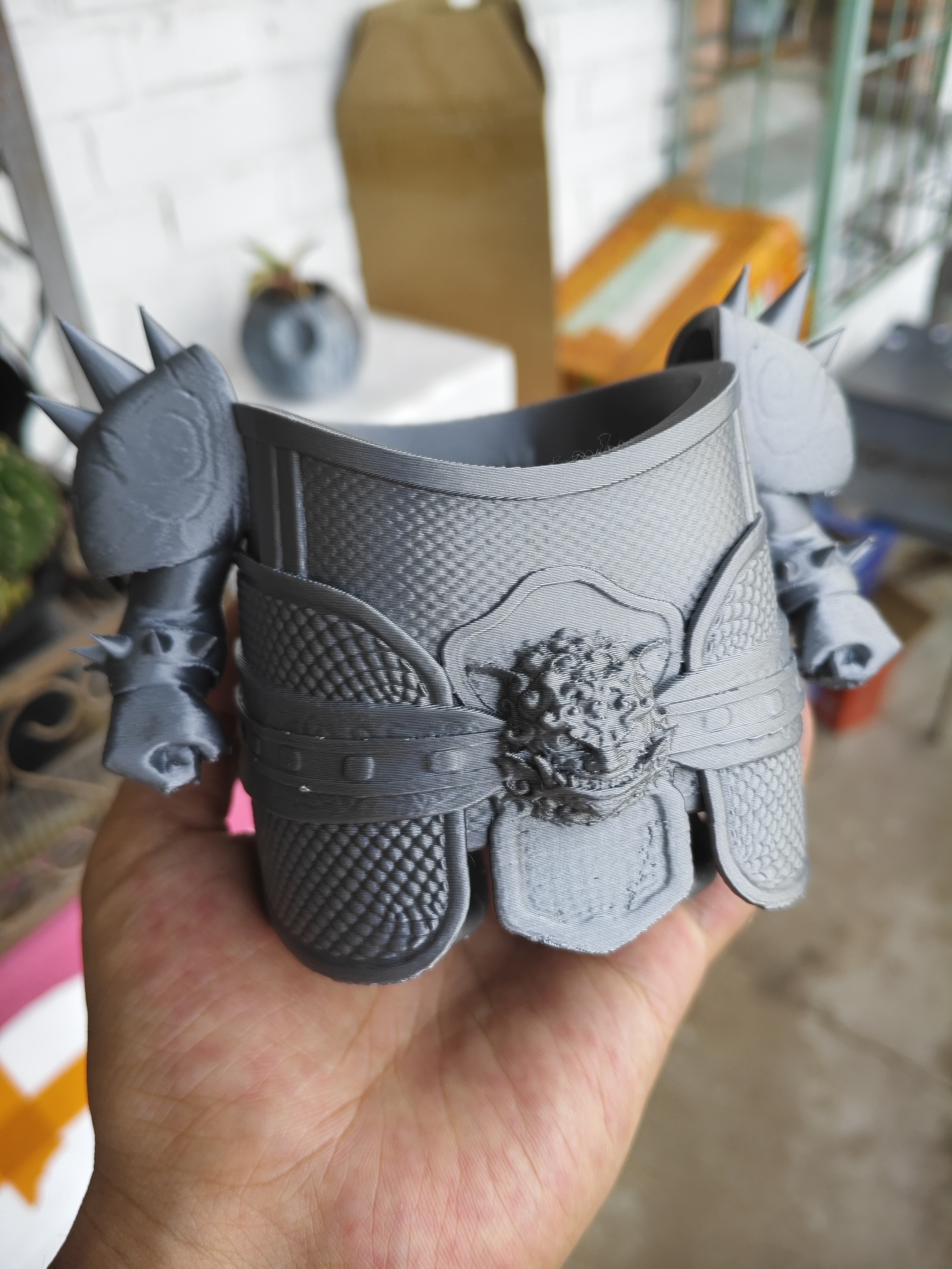 网红盔甲块根盆潮流迷你花盆3d打印桌面绿植芦荟肉肉仙人球盆包邮 - 图1