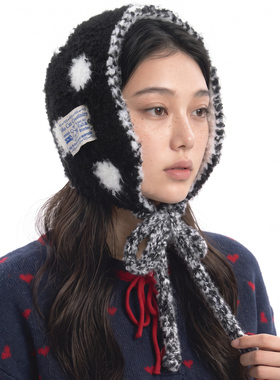 新款韩系毛绒系带耳罩女冬季保暖防寒护耳帽百搭针织耳套百搭