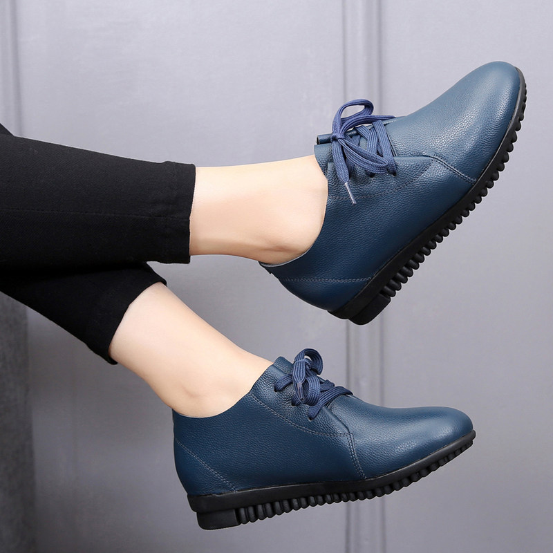 2025新款春秋单鞋女平底真皮鞋子小白鞋平跟休闲软底百搭大码女鞋,淘宝优惠券,粉丝福利购,淘宝优惠卷