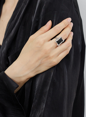 硬糖小众设计925银戒指可调节