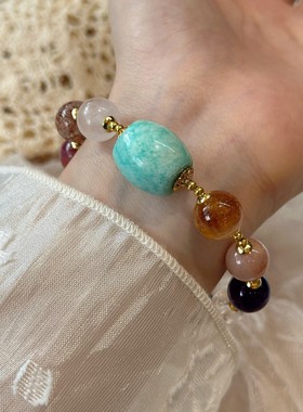 巧恩天然水晶多宝手链女款多宝手串送人礼物新中式生日礼物送女友