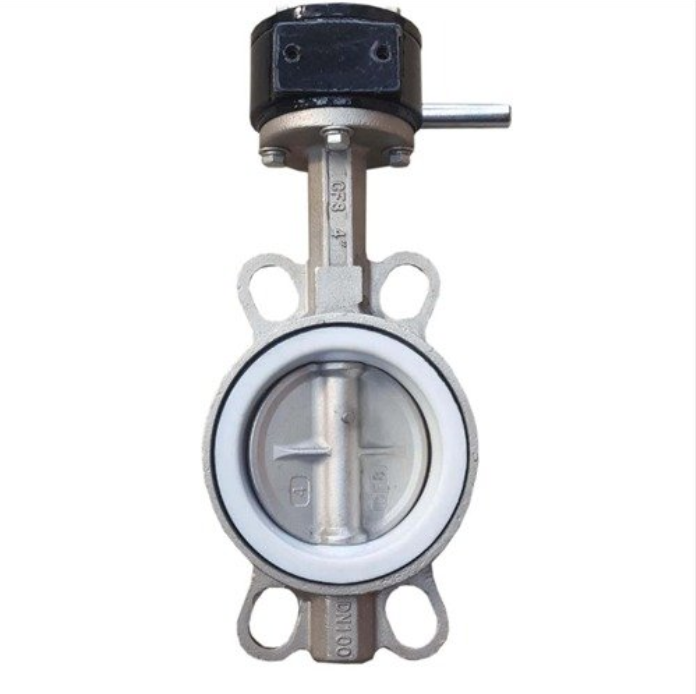 D371F-16P不锈钢手动涡轮对夹蝶阀304/316衬四氟耐酸碱DN100 150,淘宝优惠券,粉丝福利购,淘宝优惠卷