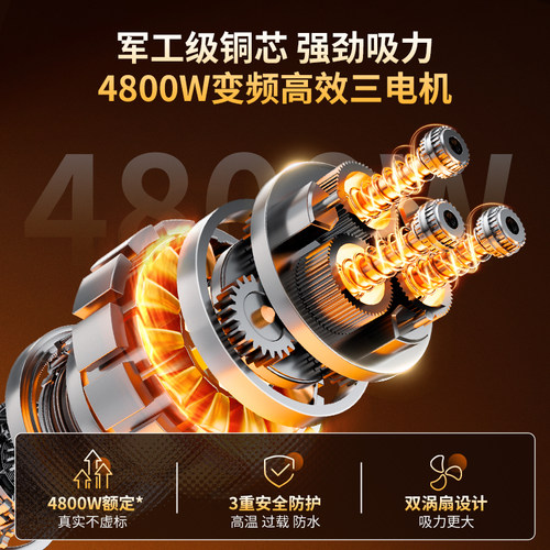杰诺大功率工业用吸尘器强力商用级大吸力大型工厂车间粉尘吸尘机 - 图0