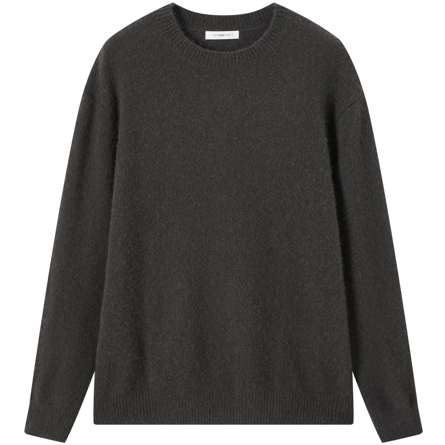 流石男装纯色长袖绒感针织衫2025年冬季新款男士百搭打底套头毛衣 - 图3