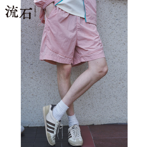 流石男装时尚宽松防晒透气凉感短裤2026年夏季男女款运动五分裤子 - 图0