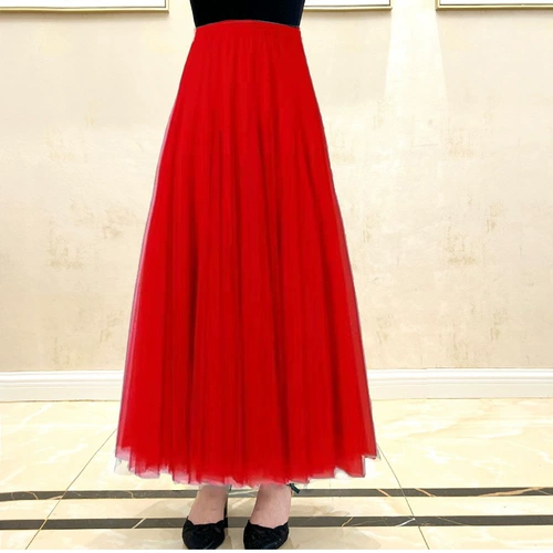 Танцующая классическая юбка в складку, высокая талия