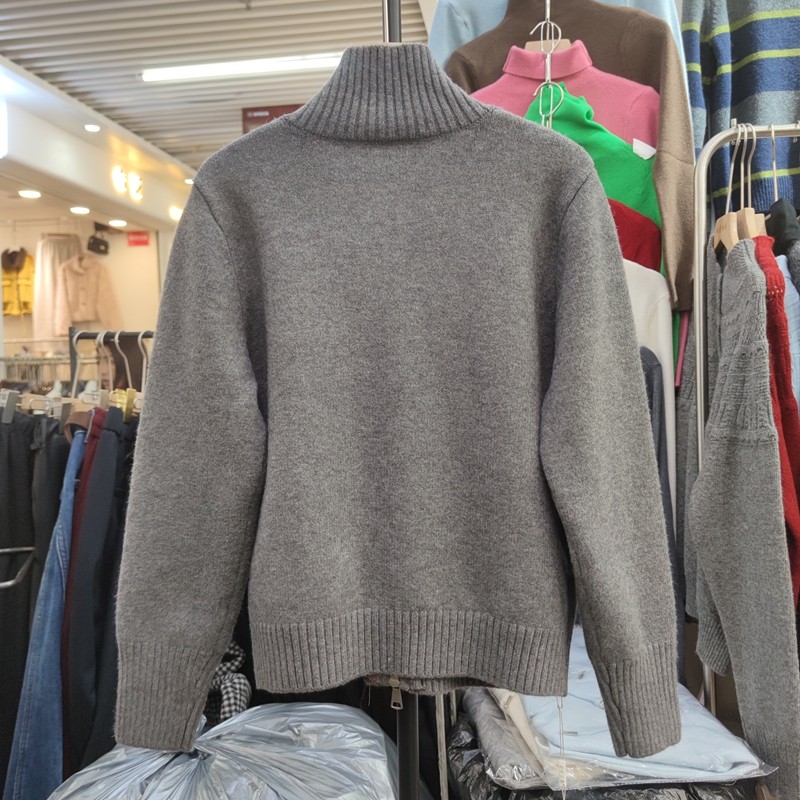 25113早春新款女立领长袖针织衫毛衣开衫外套拉链打底衫短上衣,淘宝优惠券,粉丝福利购,淘宝优惠卷