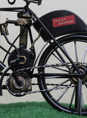 工艺欧式风书房金属自行车模型