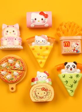 3D立体仿真创意食物可爱猫冰箱贴