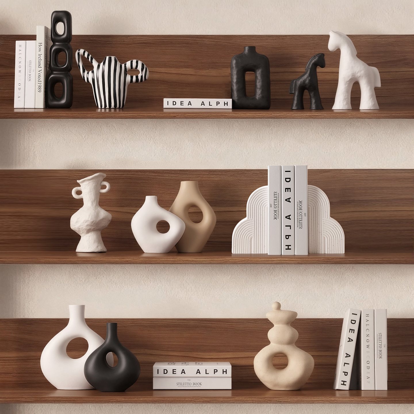 贝汉美高级感小众家居装饰品创意陶瓷花瓶中古侘寂风客厅酒柜摆件,淘宝优惠券,粉丝福利购,淘宝优惠卷