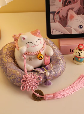 贝汉美办公室桌面迷你招财小猫