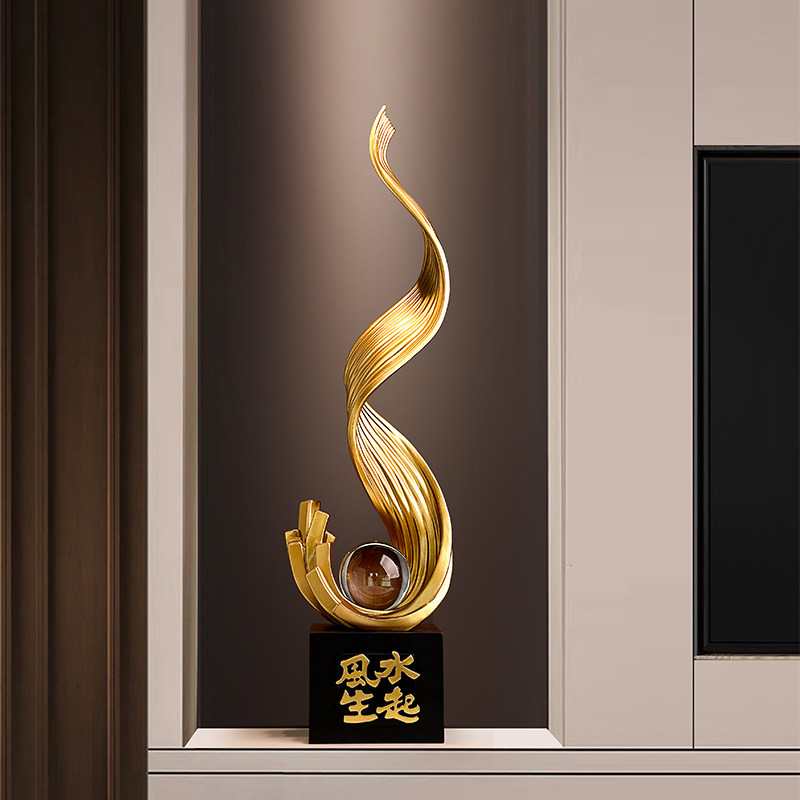 贝汉美风生水起落地摆件轻奢高档大型客厅玄关入户门高级感装饰品,淘宝优惠券,粉丝福利购,淘宝优惠卷